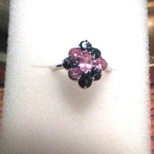 Multicolor Spinel Silver Ring